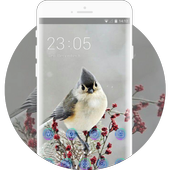 Snow beautiful bird theme icon