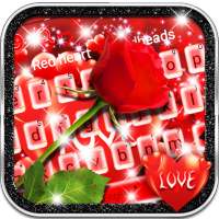 Lovely Red Rose Heart Keyboard theme