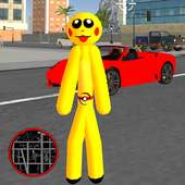 Pokiman Stickman Rope Hero - Gangters Go Fight