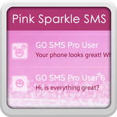 Pink Sparkle for GO SMS icon