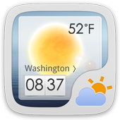GO Weather EX Theme White icon