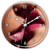 Hot Kiss  Clock Live Wallpaper