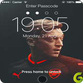 Lock  screen for Arsenal Theme 2k18 icon