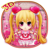 ikon 3D Cute Kawai Girl