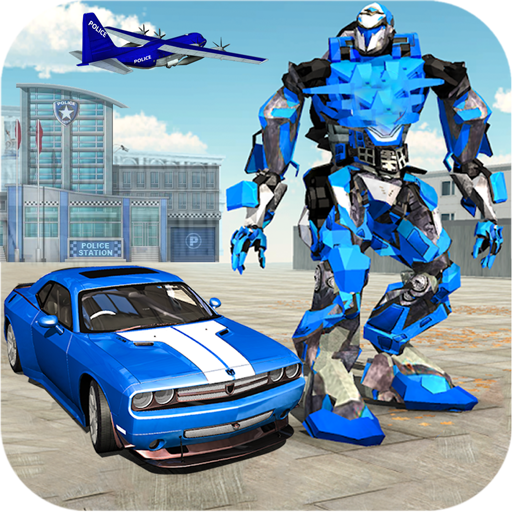 Robot Car Transporter - US Police Robot Transform icon