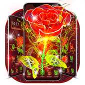 3D Neon Red Rose Launcher on 9Apps