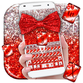 Red Glitter Bow Theme icon