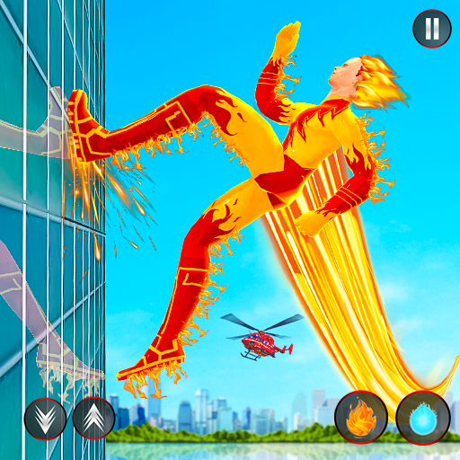 Super Fire Hero: Flying Robot Gangster Chase Game icon