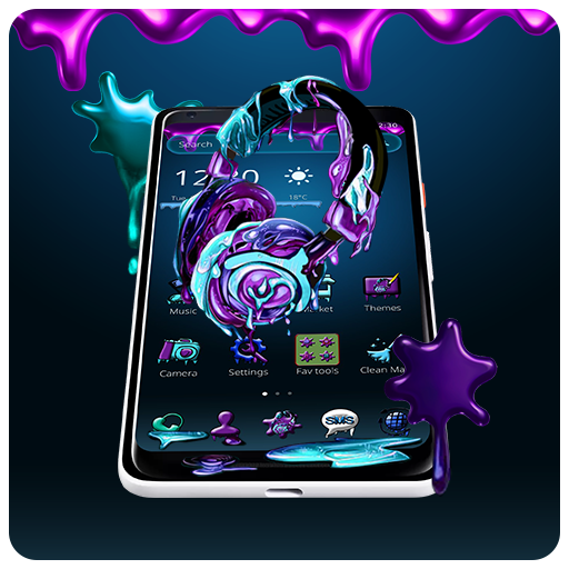 Purple Graffiti Headphone Theme icon