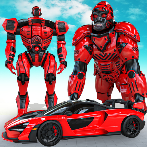 Angry Gorilla Car Robot Transform: King Kong Game icon