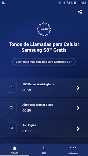 Tonos de Llamadas para Celular Samsung S8™ Gratis screenshot 1