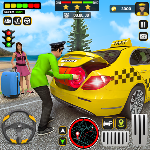 City Cab Driver Car Taxi Games icon
