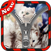 Kitty Zipper Screen lock icon