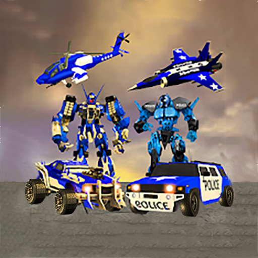 US Police Robot War Multi Robot Transformation icon