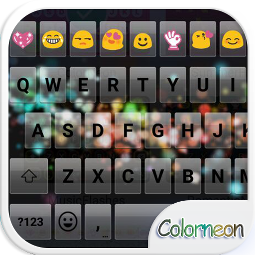 Color Neon Love Emoji Keyboard icon