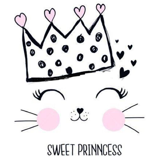 White Princess Kitty Cartoon Sweet Theme иконка