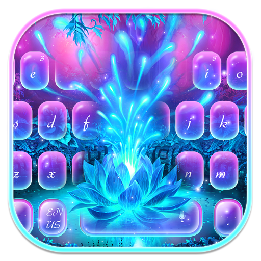 Sihirli Neon Çiçek Klavye icon