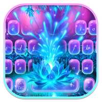 คีย์บอร์ด Magic Neon Flower on 9Apps