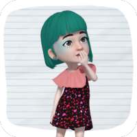 animated stickers for whatsapp - cute girl sticker