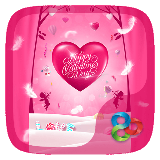 Pink Love 3D Go Launcher Theme icon