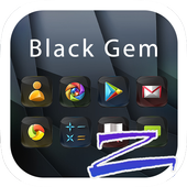 Black Gem Theme -ZERO Launcher icon