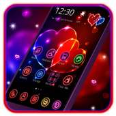 Love Heart Neon Theme on 9Apps