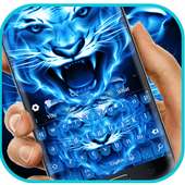 Blue Flame Tiger Keyboard on 9Apps