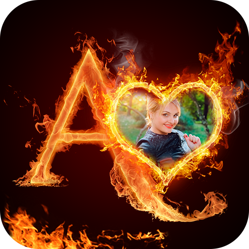 Fire Text Photo Frame : Cut Paste Editor icon