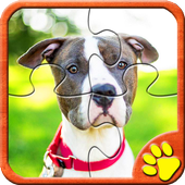 Dogs jigsaw American Staffords icon