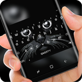 ikon keyboard kucing hitam