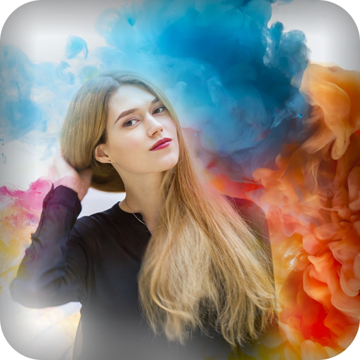 Colorful Smoke Photo Editor - rainbow color effect أيقونة