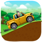 Mountain climbing racing icon