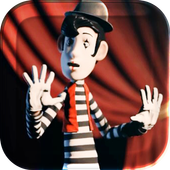 Mime Pantomimist Live Wallpap أيقونة