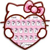 Tema Keyboard Kartun Pink Cute Kitty on 9Apps