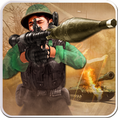 Tank shooting battle icon