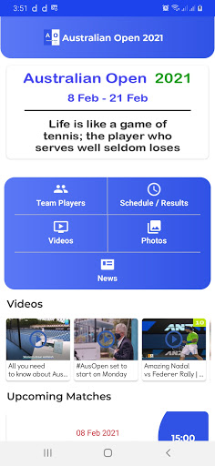 Australian Open 2021 Schedule скриншот 1