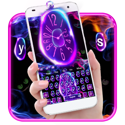Mystery Neon Clock Keyboard Theme icon