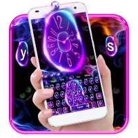 Mystery Neon Clock Keyboard Theme on 9Apps