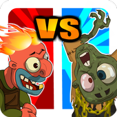 Zombie vs people icon
