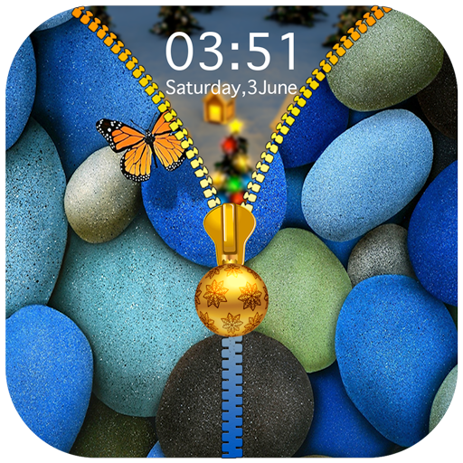 Pebbles Zipper Lock Screen icon
