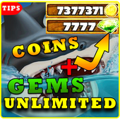 Tricks For Hungry Shark Evolution Gems Coins icon