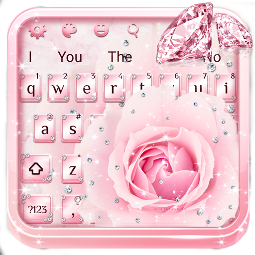 Pink Flower Diamond Keyboard Theme icon