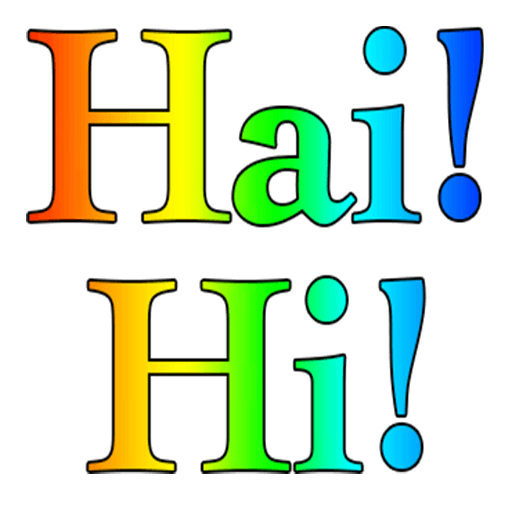 English Indonesian Rainbow Sticker For WhatsApp icon