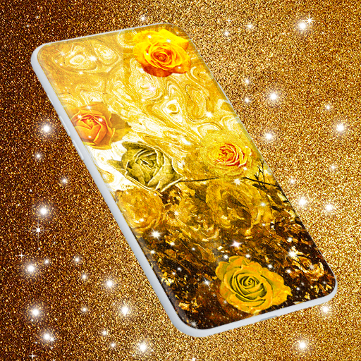 Golden Roses Live Wallpaper أيقونة