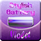 Stylish Battery Violet icon
