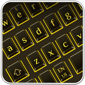 Cool Gloden Black Keyboard icon
