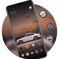 Luxury elegant white racing cool car theme