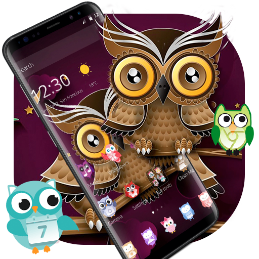 Two-dimensional Abstract Owl Theme icon