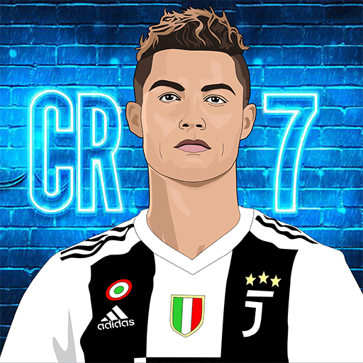Ronaldo live coloring icon