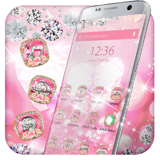 Fancy pink diamond theme icon